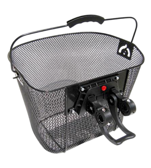 Fahrradkorb Korb mit Netzfront schwarz  33 x 24 x 25 cm Inklusive Halterung