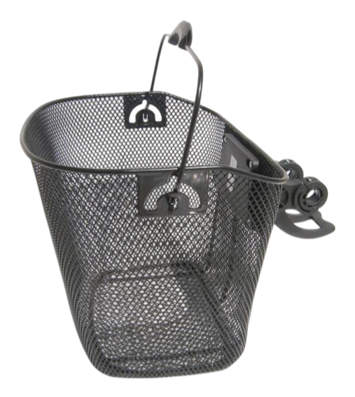 Fahrradkorb Korb mit Netzfront schwarz  33 x 24 x 25 cm Inklusive Halterung