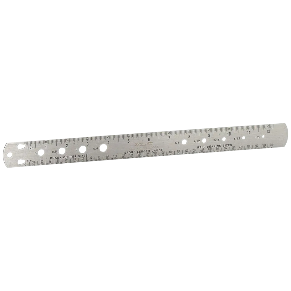 XLC  Messlehre aus Edelstahl Lineal fürs Fahrrad Speichen Kugellager Keilbolzen