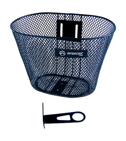 Spencer Fahrradkorb Korb Netzfront schwarz klein, 5,5 Liter Inklusive Halterung