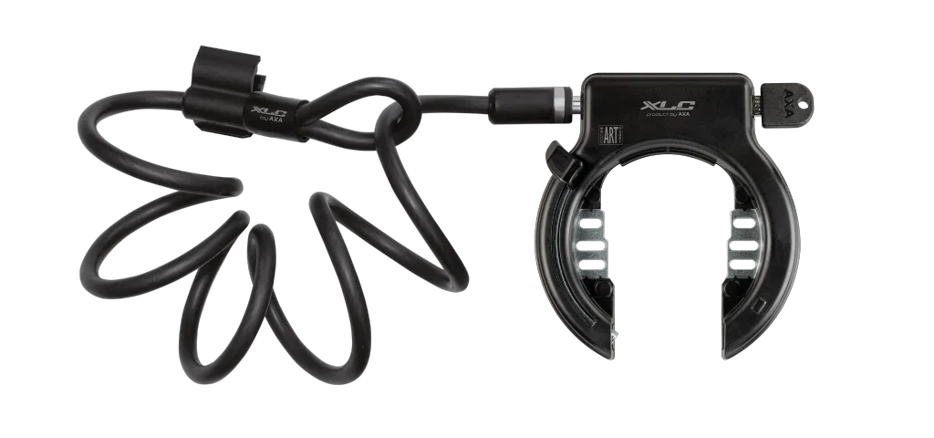 Rahmenschloss Kabel 180x1cm Schlüssel abziehbar XLC für Fahrräder Schwarz