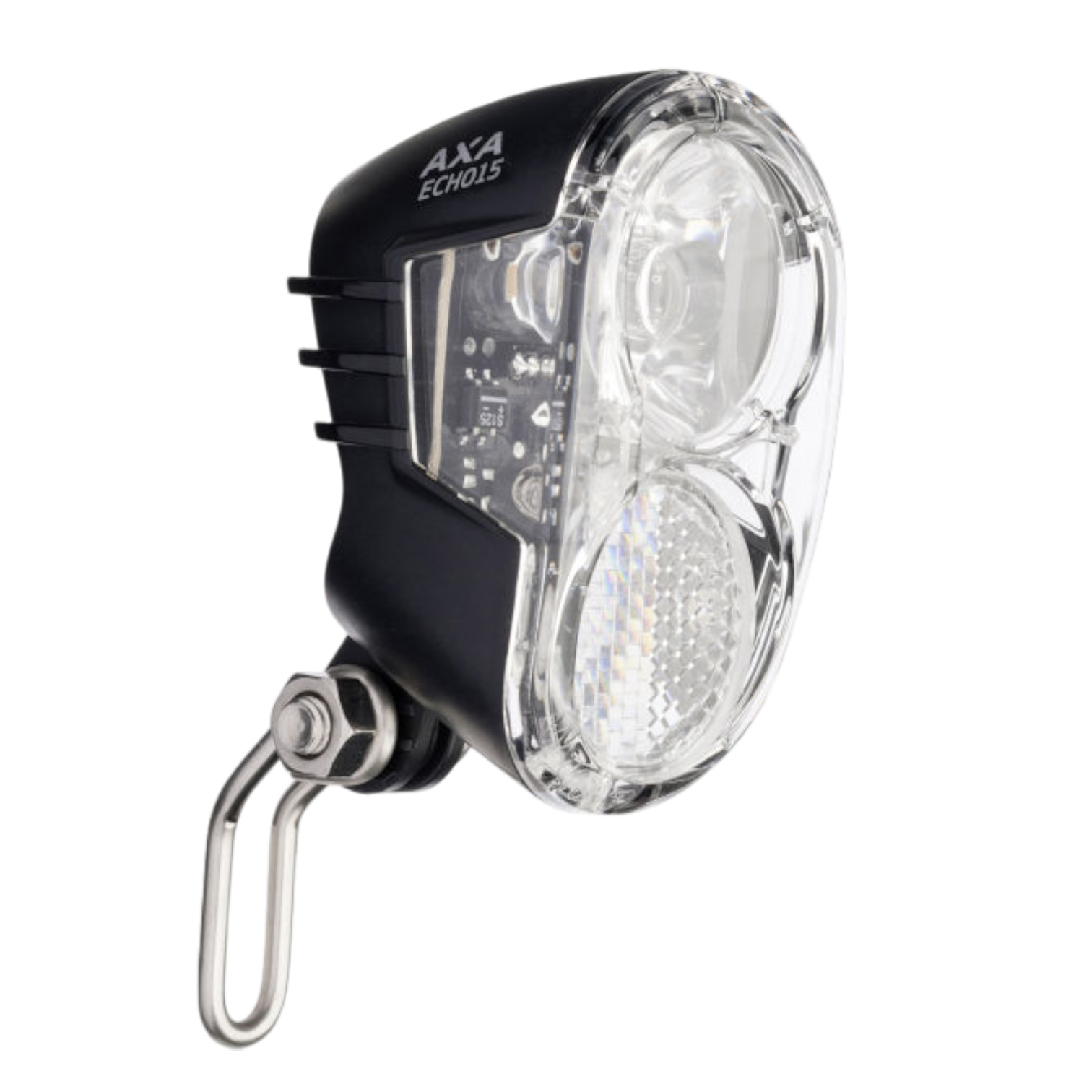 AXA Frontlicht Echo 15 E-Bike - LED-Licht - 15 Lux - Edelstahl Befestigung